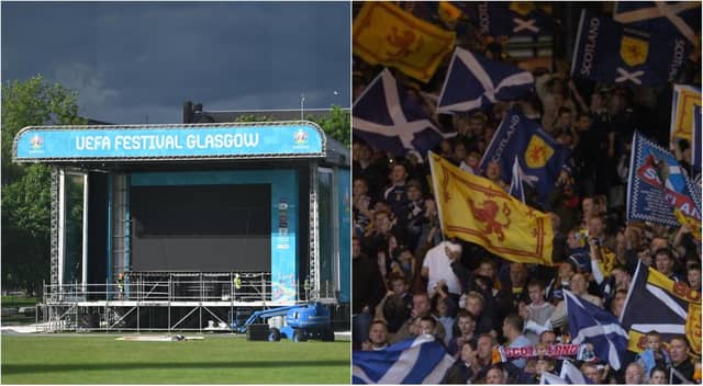 It will be dry and cloudy when Scotland kicks off its Euro 2020 campaign in Glasgow on Monday afternoon.