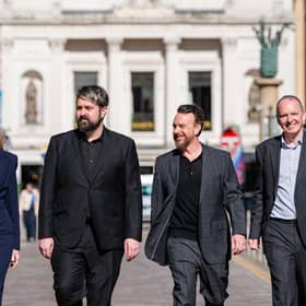 Francesca Segarra - Halon, Grant Olin - Halon, Chris Ferriter - Halon,  Adrian Gillespie - Scottish Enterprise. Picture by  Euan Cherry