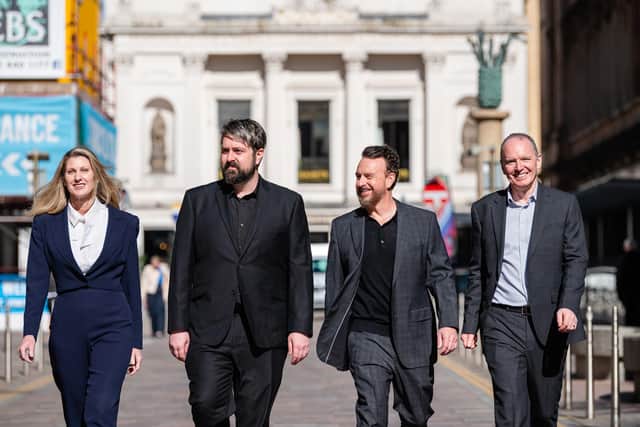 Francesca Segarra - Halon, Grant Olin - Halon, Chris Ferriter - Halon, Adrian Gillespie - Scottish Enterprise. Picture by Euan Cherry