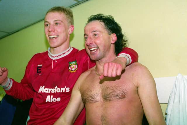 Mickey Thomas (right) and fellow goalscorer Steve Watkin dumped Arsenal out of the FA Cup in 1992. Now Hollywood has finally caught up with the giant-killing act.