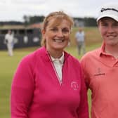 Carol Paterson and Bob MacIntyre during the abrdn Scottish Open Pro Am at The Renaissance Club. Picture: Kevin McGlynn