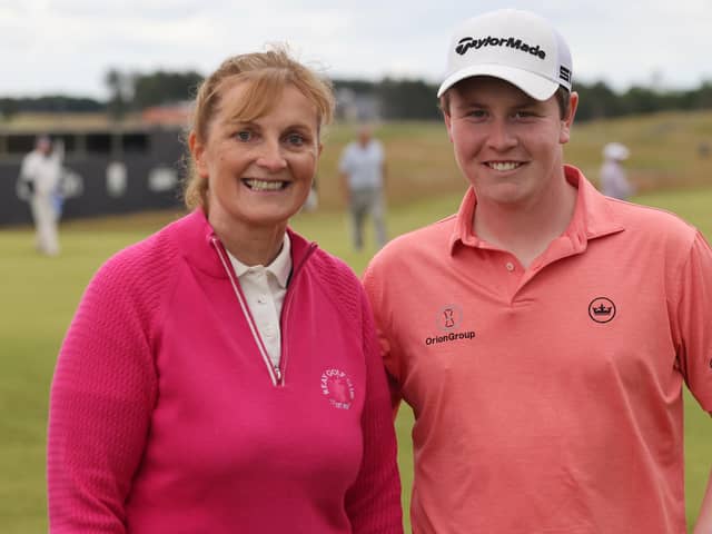 Carol Paterson and Bob MacIntyre during the abrdn Scottish Open Pro Am at The Renaissance Club. Picture: Kevin McGlynn