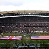 A stock image of an NFL match at Wembley Stadium, London. T Monday March 28, 2022.