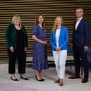 New Deloitte partners Sarah McGavin, Laura MacDougall and Patrick Werner with practice senior parntner for Scotland and NI, Angela Mitchell