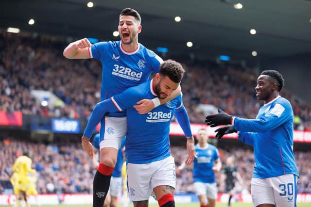 Connor Goldson opened the scoring for Rangers at Ibrox against Kilmarnock.