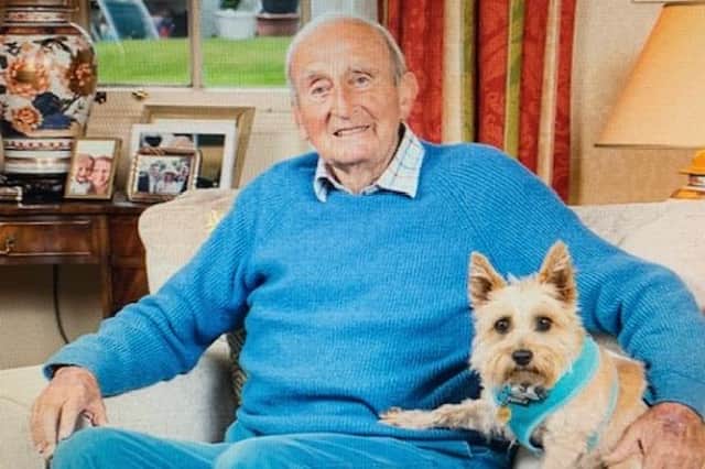 Away from rugby, John – seen with pal Mollie – was a sales director in packaging