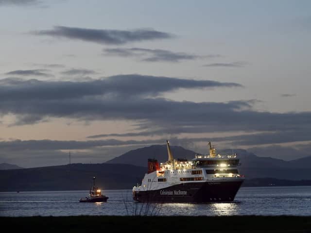 Glen Sannox returns after sea trials in the Clyde in February. Photo by John Devlin
