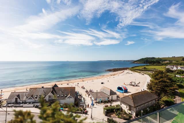 View from the Pent House at St Michael's Resort, Cornwall. Pic: Elliott White/PA.