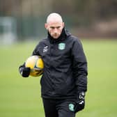 Hibs' interim manager David Gray prepares the squad for this weekend's Premier Sports Cup final against Celtic. Photo by Paul Devlin / SNS Group