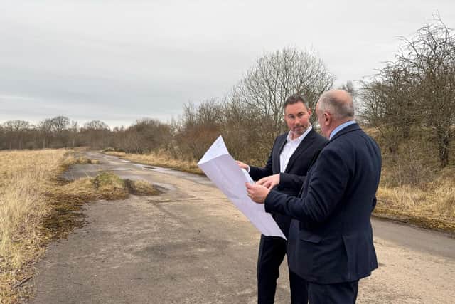 L-R Russell Wilkie, Director of Ravenscraig, and  Paul McLennan, Minister for Housing