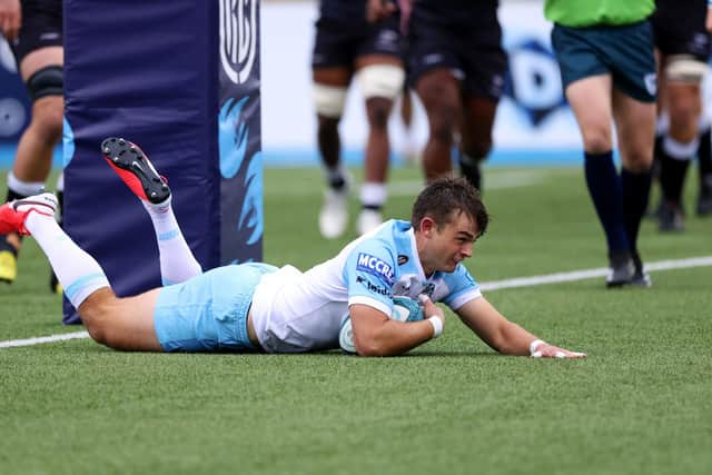 Ross Thompson got the ball rolling by scoring Glasgow Warriors' opening try. Picture: Craig Williamson/SNS
