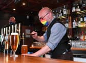 Patrick Harvie visits bars as lockdown restrictions ease across the country picture: John Devlin/JPI Media