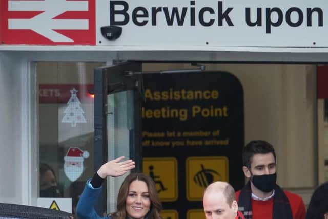 The royal pair then visited Berwick upon Tweed, England's most northern town (PA Media)
