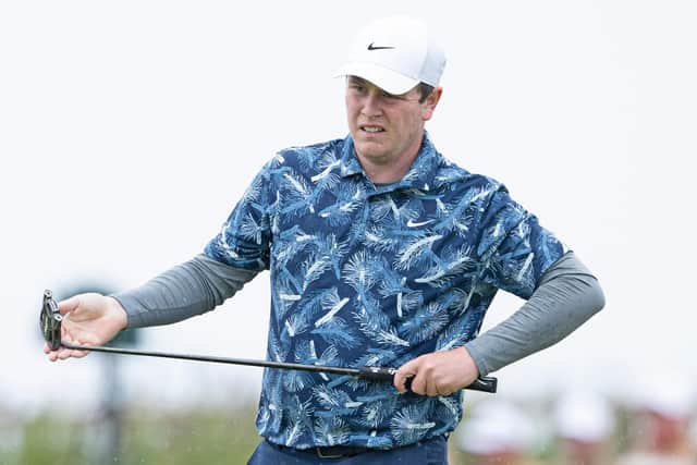 TROON, SCOTLAND - JULY 18: Bob MacIntyre during first  round action at the 152th Open Championship at Royal Troon on Thursday, July 18, 2024 in Troon, Scotland. (Photo by Tom Russo/ The Scotsman)
