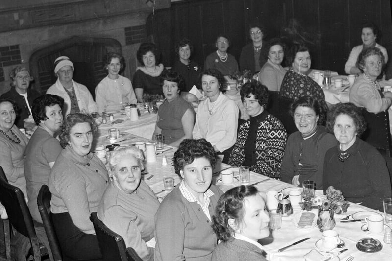 The Gilmerton Dykes Women's Club Burns Supper, at the Peacock Hotel, in 1963.