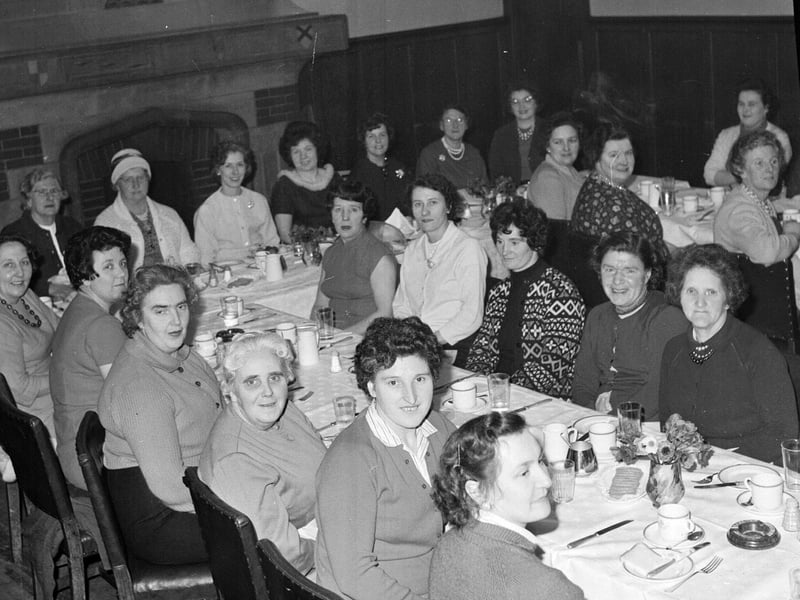 The Gilmerton Dykes Women's Club Burns Supper, at the Peacock Hotel, in 1963.