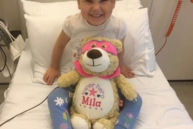 Scots youngster Mila Sneddon is battling leukaemia.