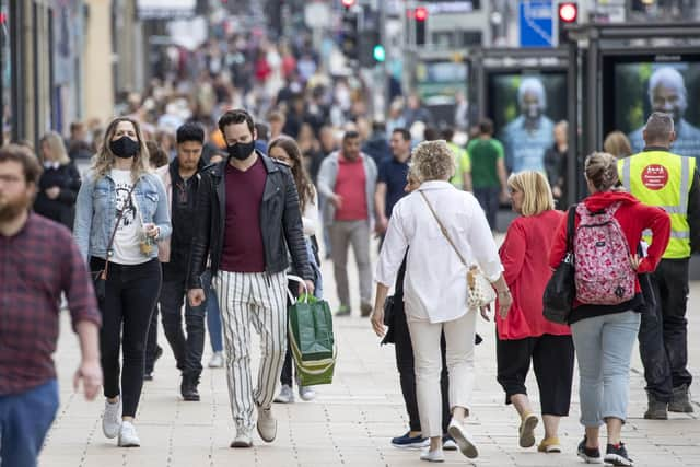 Shoppers pictured on Edinburgh's Princes Street. Picture: Jane Barlow/PA Wire