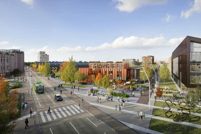 CGI image of some of the buildings in the new Clyde Gateway masterplan