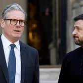 Prime Minister Sir Keir Starmer (left) with President of Ukraine Volodymyr Zelensky. PIC: Stephanie Lecocq/PA Wire