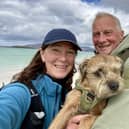Richard and Debbie Greaves with their dog, Ned. Image: contributed