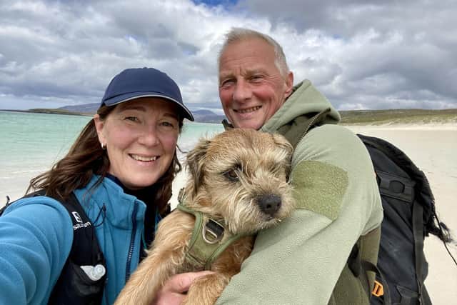 Richard and Debbie Greaves with their dog, Ned. Image: contributed