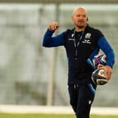 Scotland head coach Gregor Townsend during a training session at the Oriam last week.  (Photo by Ross MacDonald / SNS Group)
