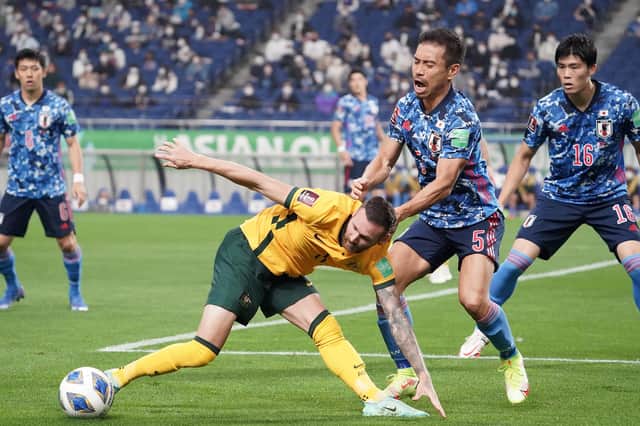 Hibs' Martin Boyle played for Australia in Japan on Tuesday.