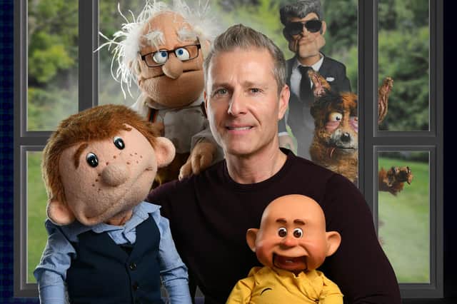Paul Zerdin and his sponge family Pic: Steve Ullathorne