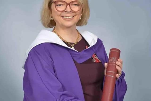 Jen Hardy was awarded an honorary doctorate by Heriot-Watt University