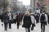 Shoppers out and about on Buchanan Street in Glasgow.