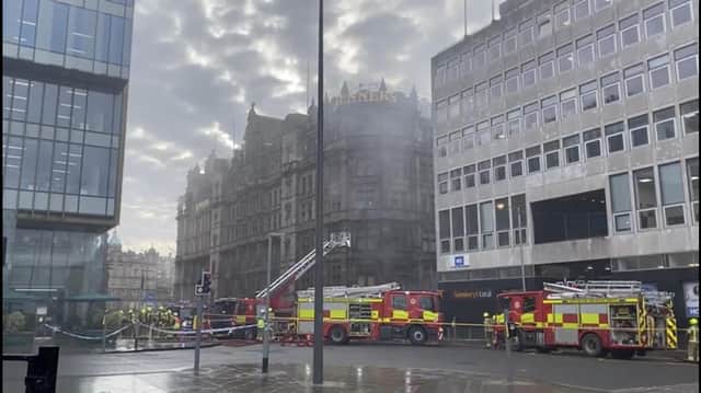 A fire has broken out at the Jenners Building in Edinburgh