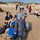 Inspire service users enjoying their Summer Party at Balmedie beach.