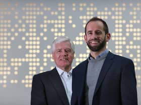Sir Sandy Crombie and Callum Murray of Amiqus. Picture: Stewart Attwood