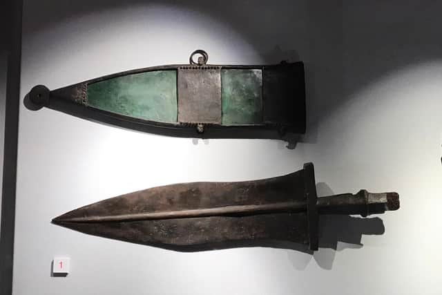 Roman dagger found in Bavaria, similar to the type used at Trimontium. PIC: Trimontium Museum.