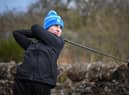 Summer Elliott hits a drive during the 2022 Scottish Girls' Open at Irvine Golf Club. Picuture: Scottish Golf.