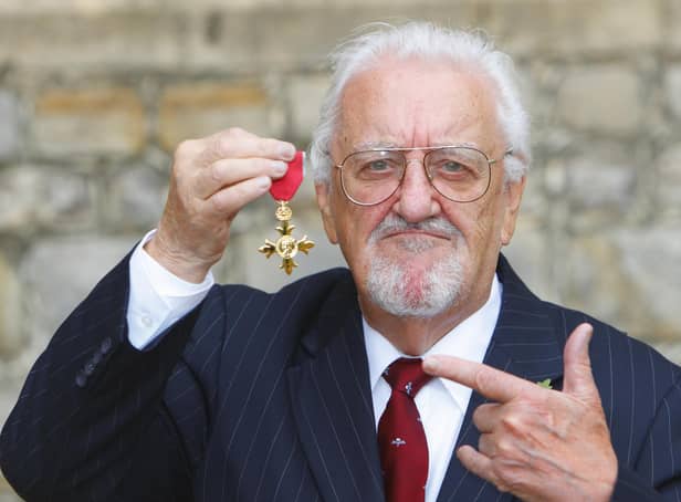 Bernard Cribbins poses with his OBE medal after receiving it during an Investiture ceremony with the Princess Anne, Princess Royal at Windsor Castle, on 3 November, 2011 (Picture: Chris Ison/WPA Pool/Getty Images)
