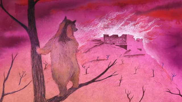 Director Iain Gardner's concept artwork of animated film A Bear Named Wojtek.