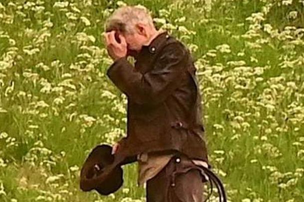Hollywood Actor Harrison Ford Pictured In Borders Filming Latest Indiana Jones Movie As He Fights Off Midges The Scotsman