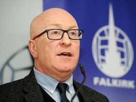 Gary Deans, chairman of Falkirk, apologised to fans for failing to achieve promotion and missing the play-offs altogether. Picture: Michael Gillen.