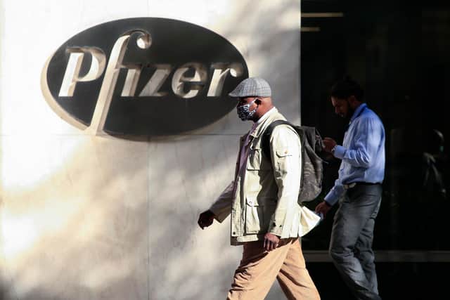 Pfizer has announced promising results for its Covid-19 vaccine candidate, developed with BioNTech  (Picture: Kena Betancur/AFP via Getty Images)