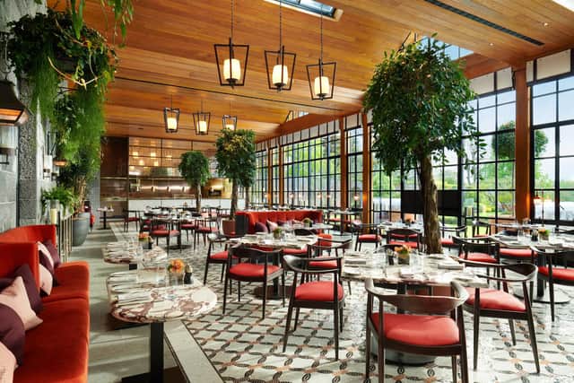 Fine dining in Adare Manor's Carriage House restaurant.