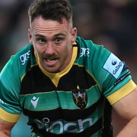 Tom James of Northampton Saints has been banned for three matches for striking Toulon's Ben White with his head. (Photo by David Rogers/Getty Images)