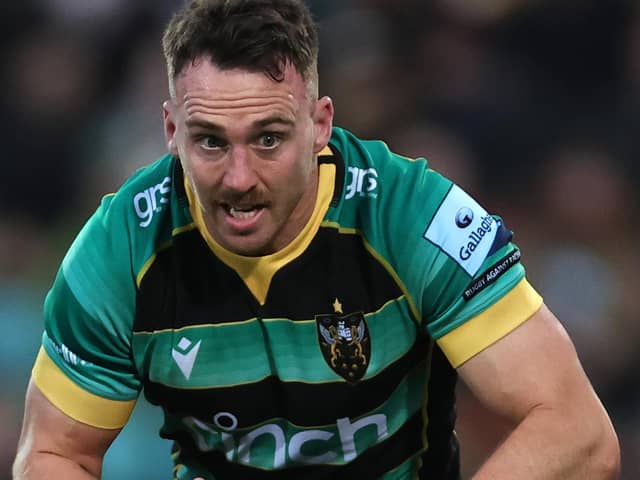 Tom James of Northampton Saints has been banned for three matches for striking Toulon's Ben White with his head. (Photo by David Rogers/Getty Images)