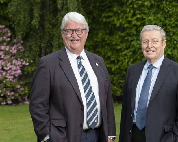 From left: Michael and Ian Urquhart, both previously MDs of Gordon & MacPhail, have both received CBEs. Picture: John Paul.