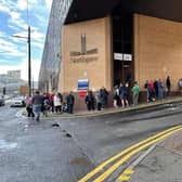 People were queuing around the block at the Passport Office in Glasgow