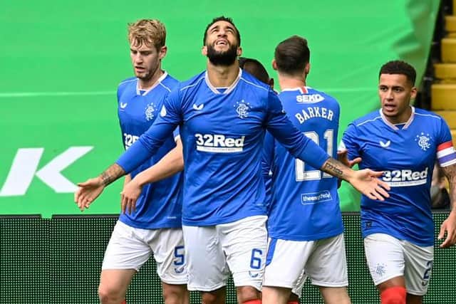 Connor Goldson, celebrating after the first of his double in Rangers' 2-0 win at Celtic Park in October, has been a cornerstone of the Ibrox club's resurgence in the second half of 2020. (Photo by Rob Casey / SNS Group)