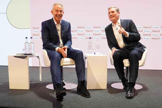 Tony Blair and Keir Starmer took part in the Tony Blair Institute for Global Change's Future of Britain Conference in July last year (Picture: Stefan Rousseau/PA)