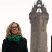 Scottish Green Party co-leaders Lorna Slater and Patrick Harvie beside the Wallace Monument ahead of the party conference earlier this year.