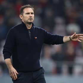 Frank Lampard addresses angry Everton fans after the recent 3-0 defeat to Bournemouth. (Photo by Luke Walker/Getty Images)